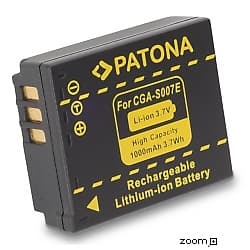 Batteri för Panasonic CGA-S007 1000mAh 3.7V