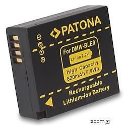 Batteri för Panasonic DMW-BLE9 820mAh 7.2V