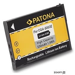 Batteri för Panasonic CGA-S003 600mAh 3.6V