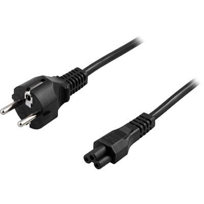 Strömkabel laptop 3-polig 1m