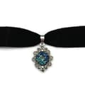 Miniatyrbild 1 av 3: Choker Blå Glitter/Druz - Goth Rock - Velvet choker