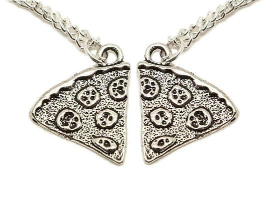 Halsband - Pizza - Kompishalsband - 2 stycken - Kedja