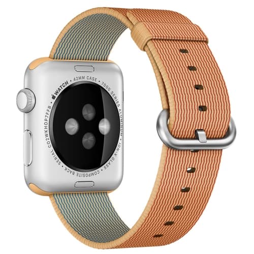 För Apple Watch 42mm Klockarmband 2,Gold + Red