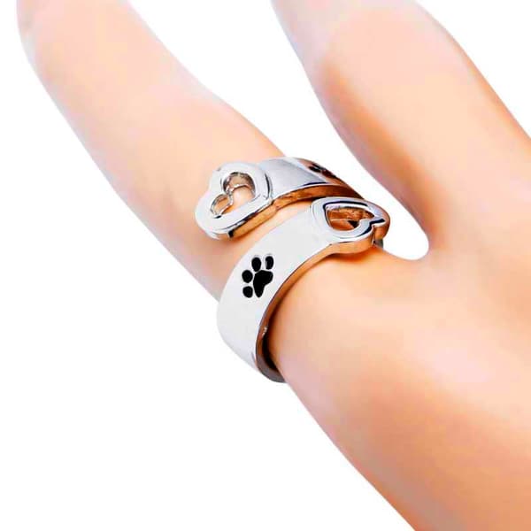 Ring - Paws - Hearts - "I will love you forever"