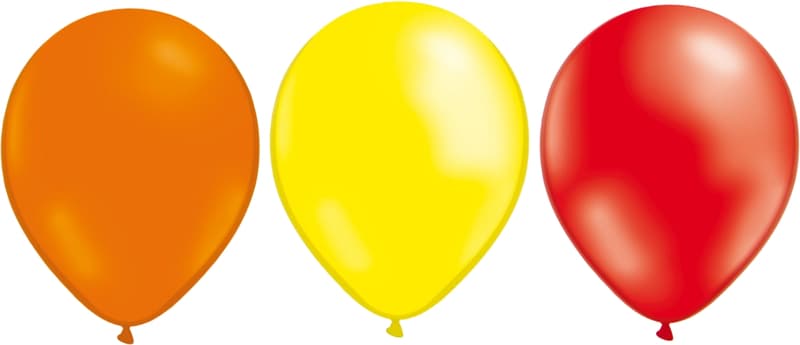Ballonger Naturlig Latex Födelsedag Fest Gul Orange Röd 24-Pack 30 Centimeter