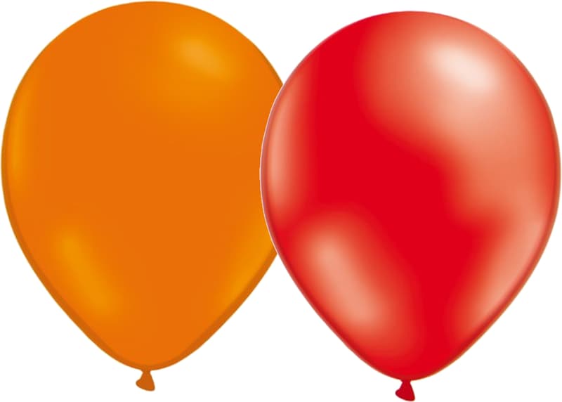 Ballonger 24-pack - 12 orange och 12 röda
