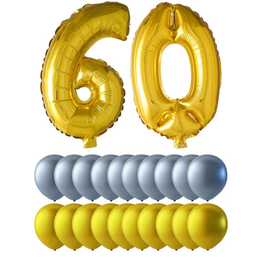 60 års fødselsdag mix Tal og latex balloner