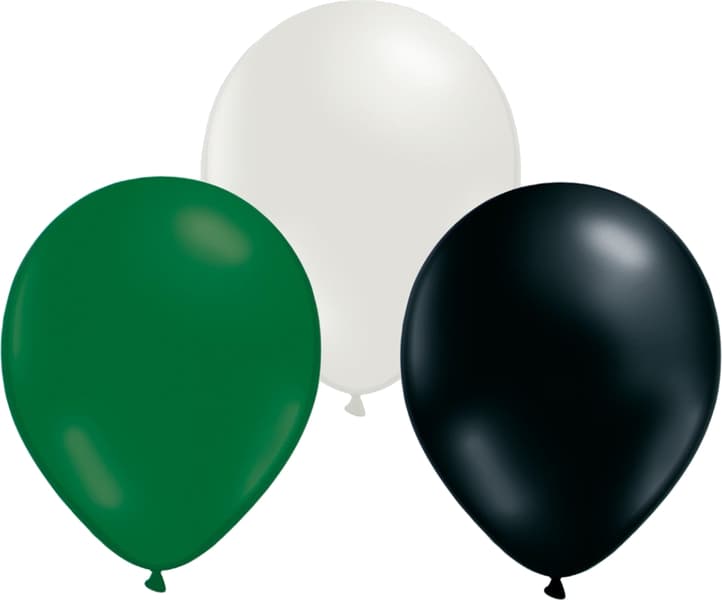 Ballonger mix 24-pack Grön/vit/svart