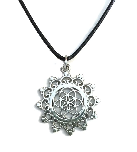 Necklace - Mandala - Circles - Cord