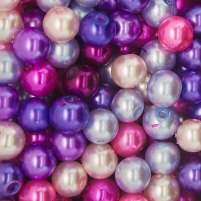 100 st Vaxade Glaspärlor 8mm Lila/Rosa Mix