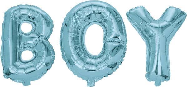 Folieballon Boy Blå til BabyShower fødselsdagsfest