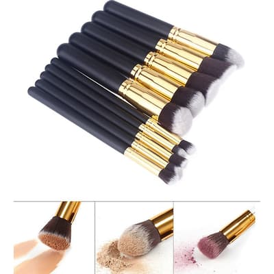 10x Professional Makeup Brushes
