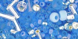 10gram Toho Aozora - Blue/Silver mix Japanska Seed Beads