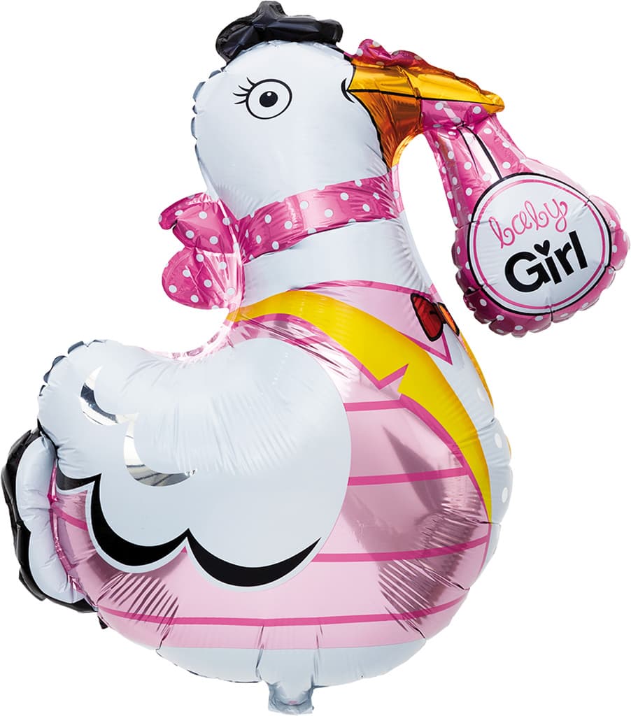 Folieballong Babyshower Rosa 1 Styck Bredd 60 Centimeter Höjd 78 Centimeter