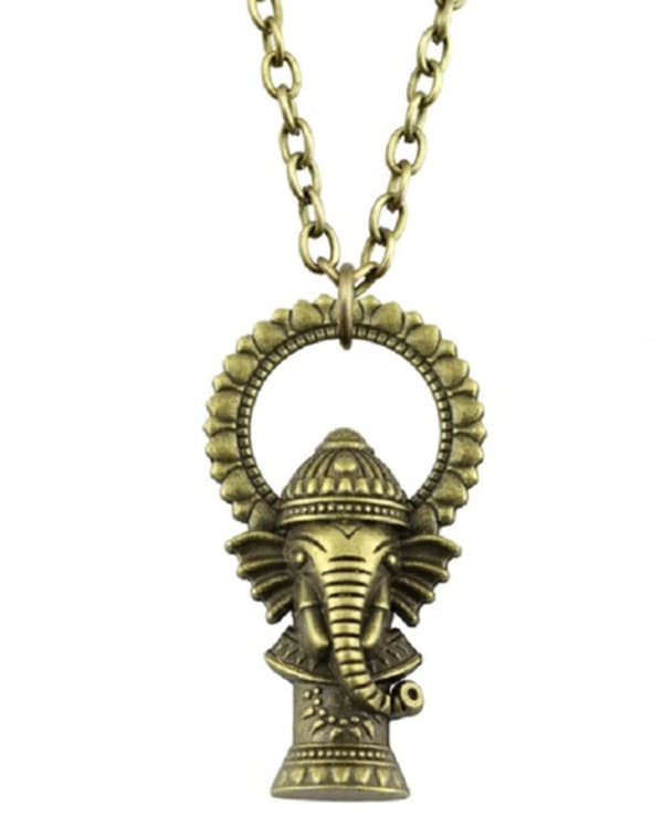Halsband Elefant Ganesha Buddhism Mytologi Brons
