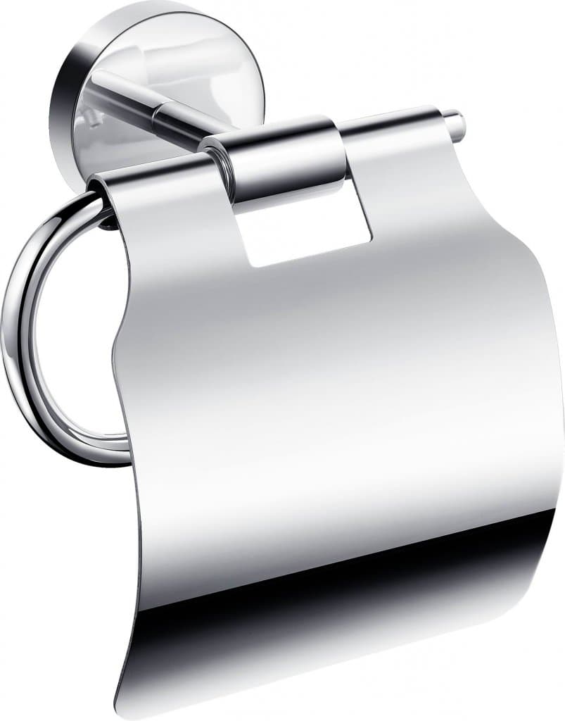 Toalettpappershållare med lock Krom