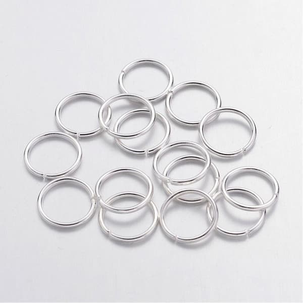 Motringar /Jumprings 10mm 100 st Silverfärgade