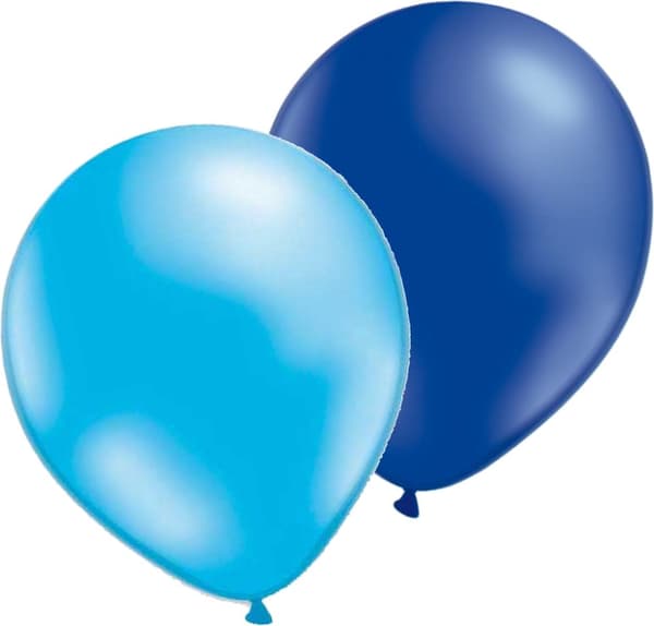 Ballonger 12- pack blandat Ljusblå Blå Metallic