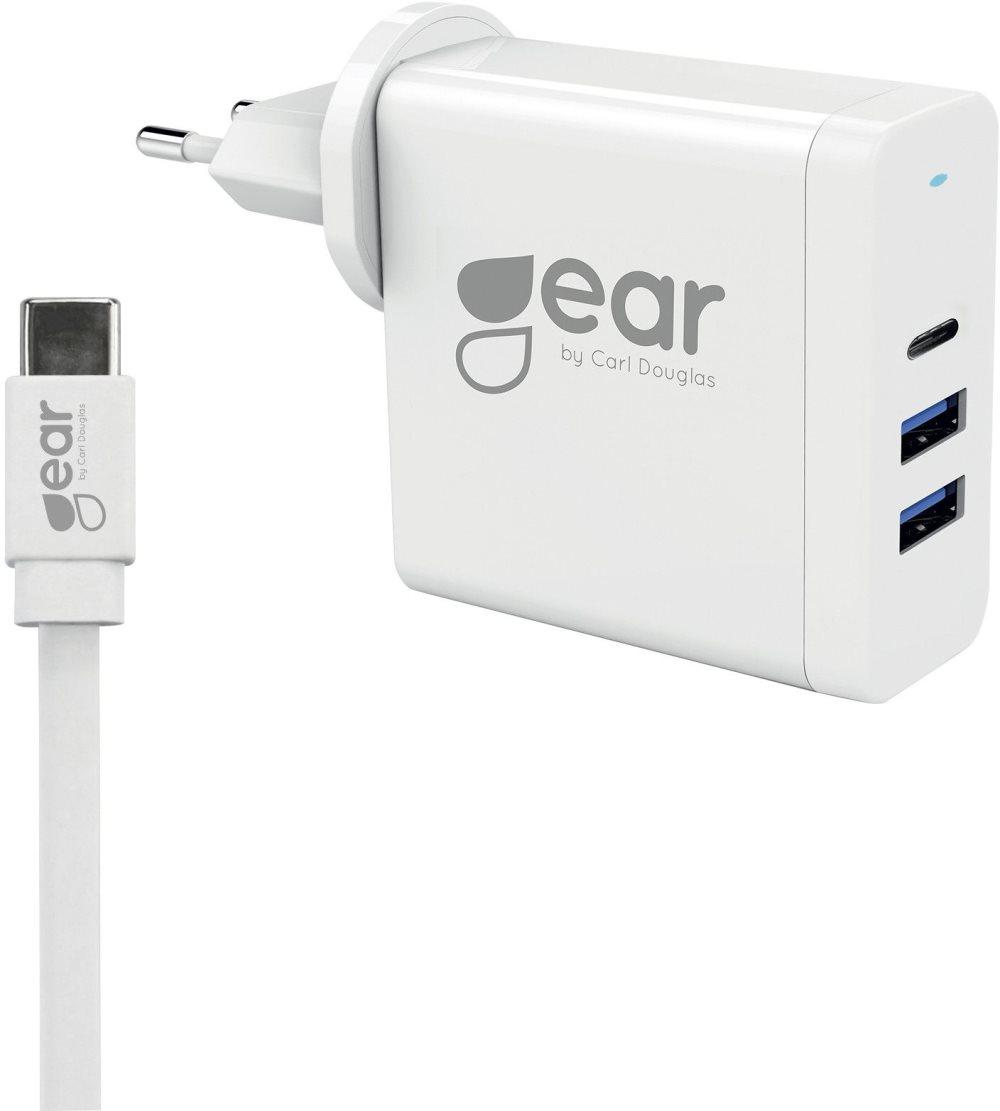 Gear Väggladdare 2x USB-A 1x USB-C