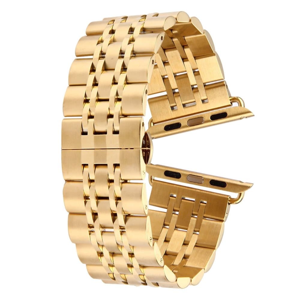 Stainless Steel Dold Butterfly Buckle 7 Beads Apple Watch 42mm