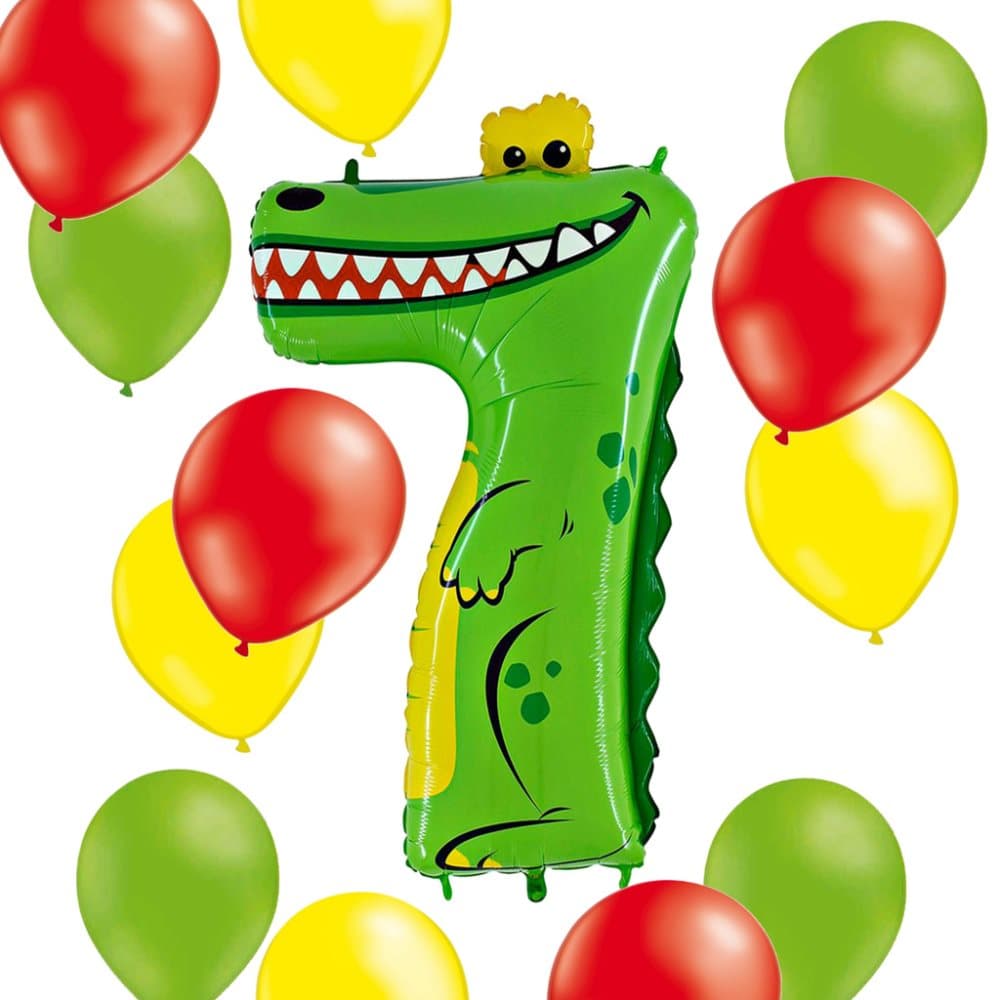 Animaloons nr 7 Crocodile Character Balloon + 12 latex balloons