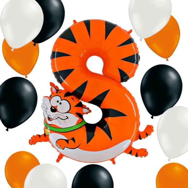 Animaloons nr 8 Cat Character Balloon  + 12 latex balloons