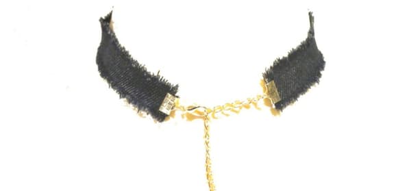 Choker halsband - Jeanstyg