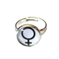 Miniatyrbillede 1 af 2: Ring - Female Symbol - Venus - Black/White