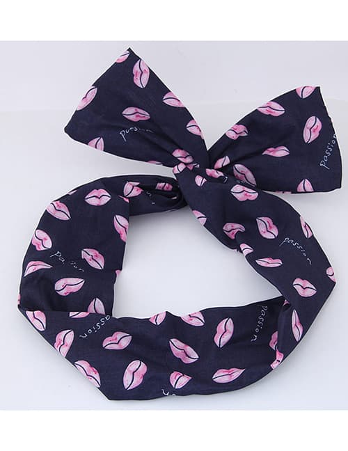 Hårband Daisy Lips (marinblå)