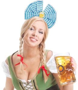 Oktoberfest Diadem ruusukkeella - juhlapanta klassiseen baijerilaiseen tyyliin