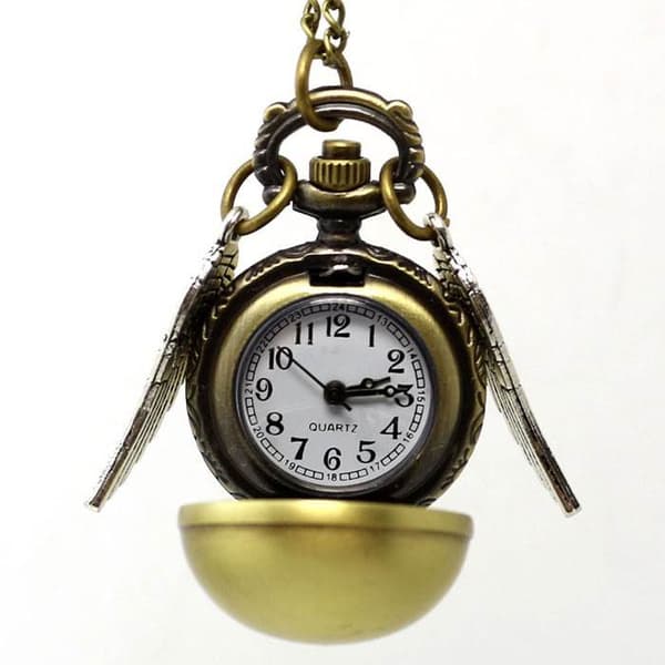 Halsbandsklocka Harry Potter Golden Snitch fickur brons