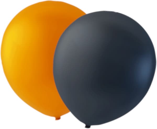 Oranssit ja mustat ilmapallot 24 kpl - Ilmapallot Oranssi Musta Halloween Halloween Ilmapallot Syntymäpäiväjuhlat Heliumilmapallot