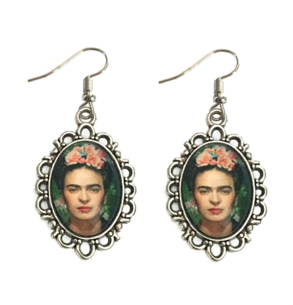 Necklace - Earrings - Set - Frida Kahlo - Silver