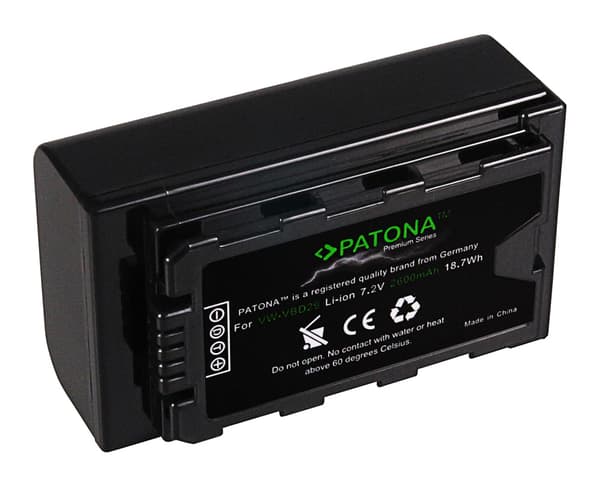 Batteri för Panasonic VW-VBD29 VW-VBD58 2600mAh 7.2V