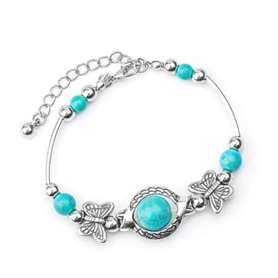 Bracelet - Butterfly - Howlite - Turquoise