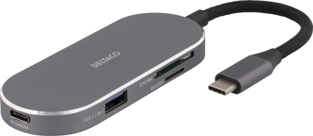 Deltaco USB-C Hubb