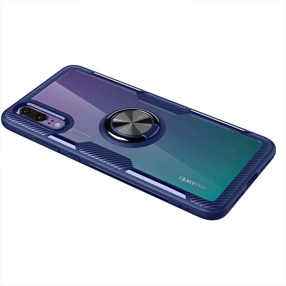 Huawei P20 - Skyddande Skal med Ringhållare (LEMAN)