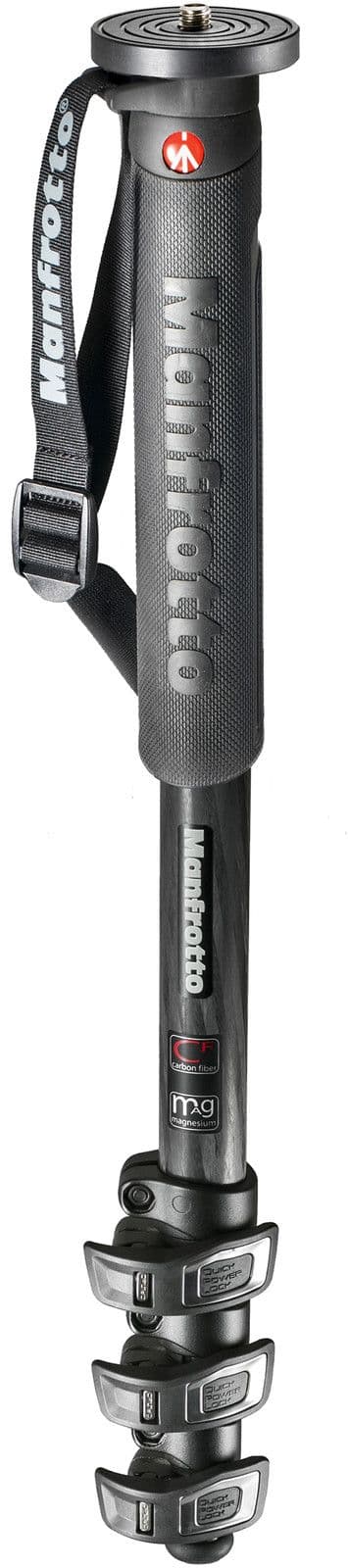 Manfrotto XPro 4-sektioners Enbensstativ Kolfiber