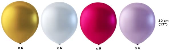 Ballonger Rosa, Ljusrosa, Guld och Vit - Perfekt för Fester och Tillställningar Romantisk Färgkombination.