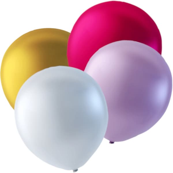 Ballonger Rosa, Ljusrosa, Guld och Vit - Perfekt för Fester och Tillställningar Romantisk Färgkombination.