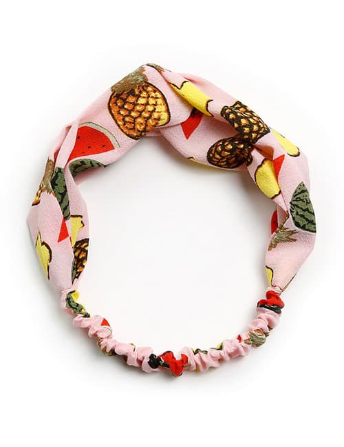 Hårband Twisted Frukt (rosa)