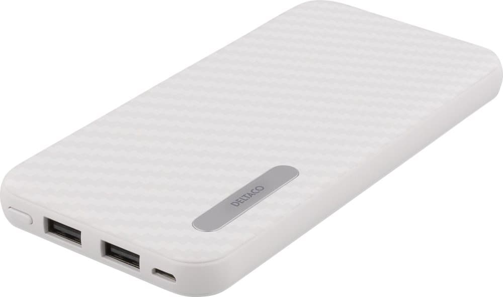 Deltaco Power Bank 10000mAh 2xUSB-A 2,1A