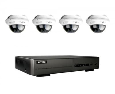 HDTV-system inomhus 4 kameror, NVR med 4 kanaler, 2TB hårddisk