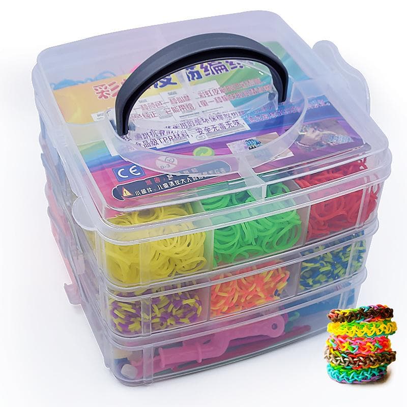 Loom Bands kit 4.500 st band - Gör egna armband & figurer