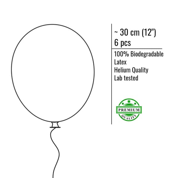 25 - Vuotta ilmappalot 6 kpl 30 cm (12")