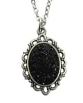 Miniatyrbillede 2 af 3: Necklace - Earrings - Set - Glitter - Druzy - Black