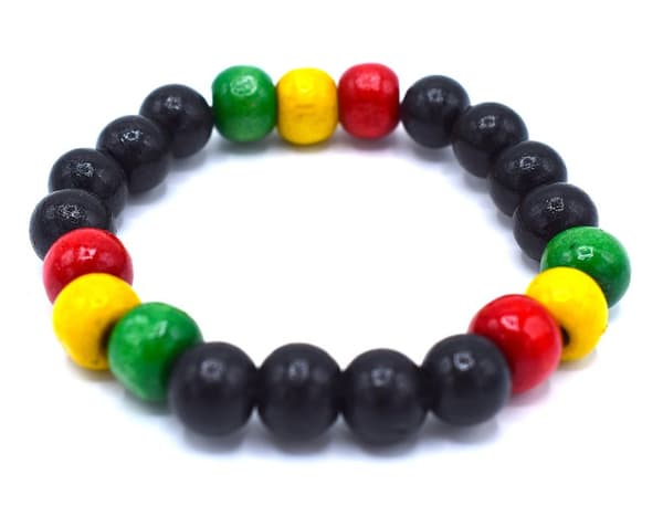 PEARL-ARMBÅND RASTA - Elastisk