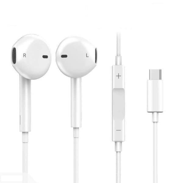 Premiumkvalitet USB-C Earphone Med Mikrofon volymkontroll
