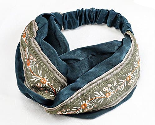 Hårband Floral Folklore (mörkgrön)