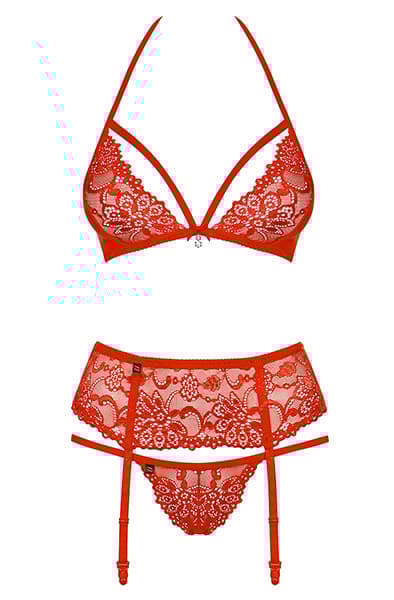 Obsessive 838-SEG-3 3 pcs set Red